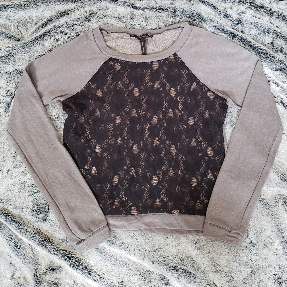 BCBG Floral Lace Sweater